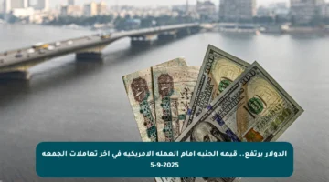 الدولار يرتفع.. قيمة الجنيه أمام العملة الأمريكية في آخر تعاملات الجمعة 5-9-2025